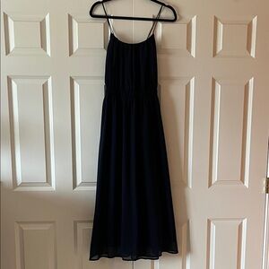 Banana Republic Navy Spaghetti Strap Maxi Dress